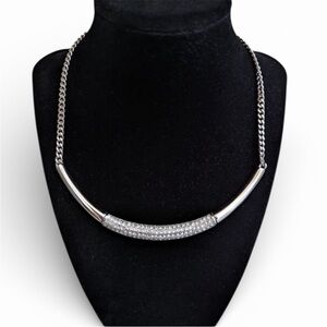 Touchstone Crystal Elegant Silver Necklace